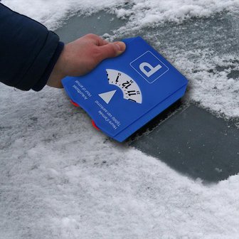 Disco de aparcamiento NL D F GB con raspador de hielo  carrito de compra y monedas