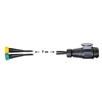 Juego de cables de 7 m con enchufe de 13 pines y 2 conectores de 5 pines