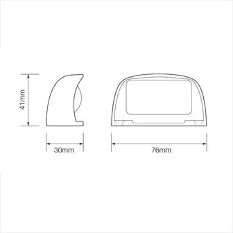 Luz para la matr&iacute;cula de 12/24V y LED de 76x41mm cromada