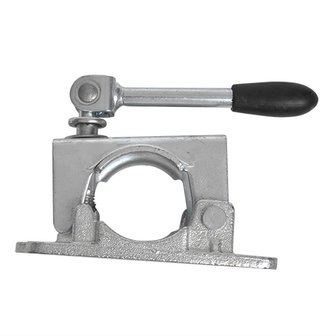 Abrazadera de 48 mm de hierro fundido con palanca de inclinacion para rueda de morro