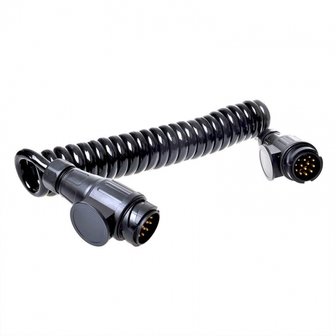Cable espiral de 3 5 m  13 hilos  2 conectores de 13 pines  PVC.