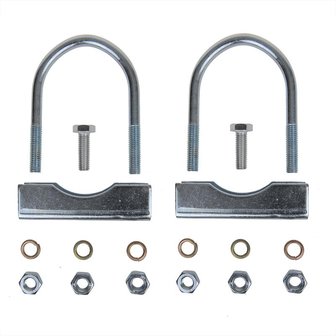 Soporte en U redondo de 60 70 mm para abrazadera de rueda delantera - juego de 2 piezas