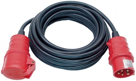 Cable de prolongacion CEE IP44 30m negro H07RN-F 5G1,5 polos