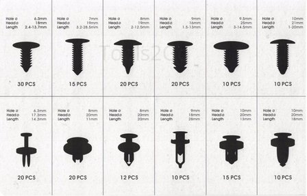 grapas de automoviles multimarca Surtido 192 pcs