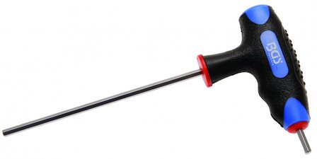 Llave en T para tornillos hexagonales, 4 mm, Longitud 120 mm