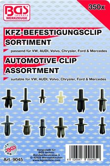 350 piezas Surtido clip Automotive para VW, Audi, Volvo, Chrysler, Ford y Mercedes