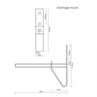 Juego de 2 soportes para neumaticos para montaje en pared