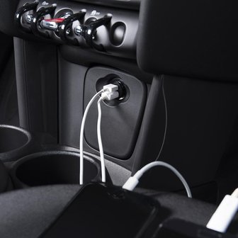 Cargador USB mini bidireccional tipo A 12 V 24 V 3100 mA
