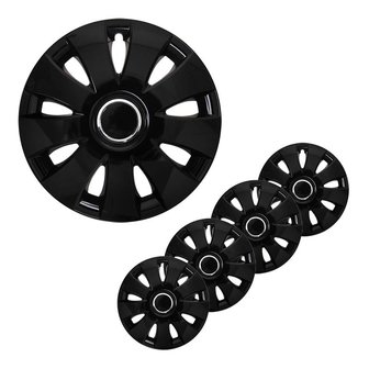 Tapa de ruedas Aura negro de 14 pulgadas x4 piezas