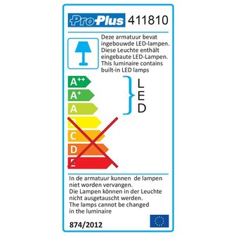 Ceiling light / surface-mounted luminaire 12-leds 12V 240lm 75x18mm