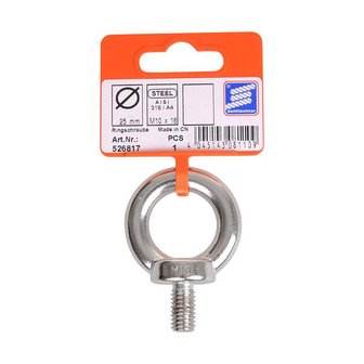 Tornillo de ojo M10, A4 RVS AISI 316