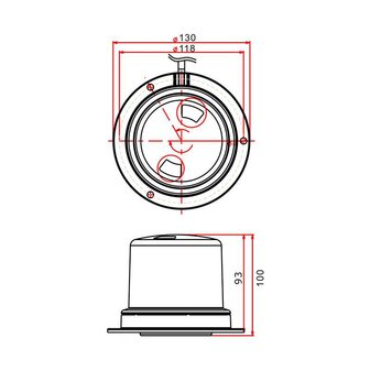 Luz giratoria 36LED 10-30V