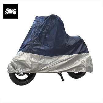 Cubierta de motocicleta XL azul / plata