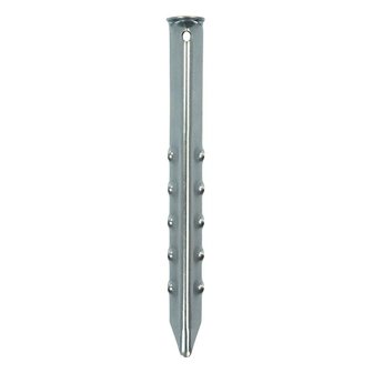 Estaca de tienda de 30 cm de metal acanalado