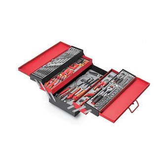 Caja de herramientas portatil con 5 cajones completos 187 piezas