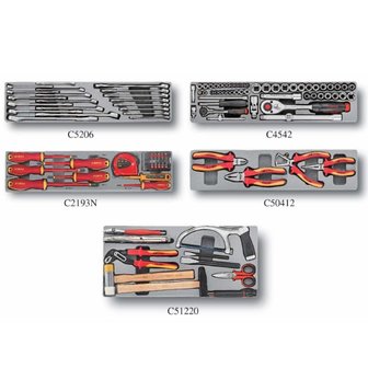 Caja de herramientas de 5 niveles con herramientas de 110 piezas (con aislamiento) (S &amp; 