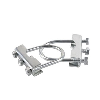 Abrazadera de 48 mm para rueda de morro + 2 soportes en U de 60 70 mm