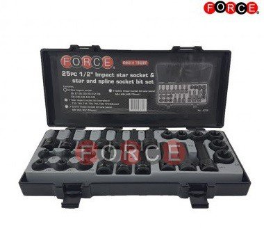 Juego de energia 1/2 Torque &amp; Spline 25 piezas