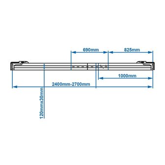 Tabique m&oacute;vil de sujeci&oacute;n de carga de aluminio 2400-2700 mm