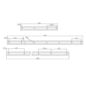 Ra&iacute;l de carga de aluminio 30cm