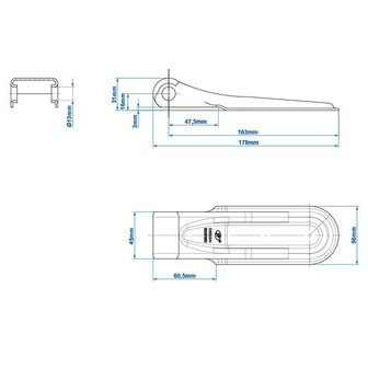 Bisagra de solapa SPP ZW-01.170A