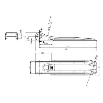 Bisagra de solapa SPP ZW-01.220A