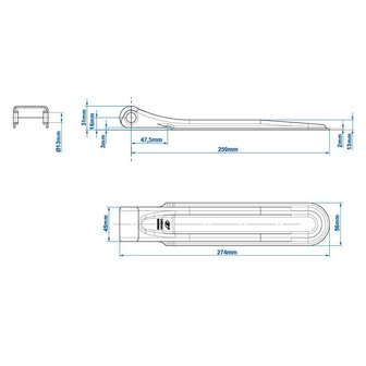 Bisagra de solapa SPP ZW-01.270A