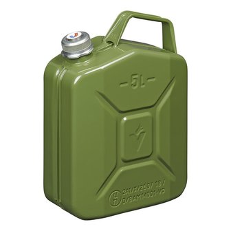 Jerry can 5L metal green with magnetic screw cap UN- &amp; TuV/GS-approved