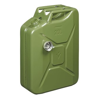 Jerry can 20L metal green with magnetic screw cap