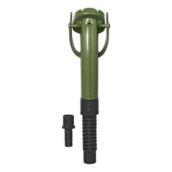 Pico vertedor metalico verde flexible apto para gasolina y diesel