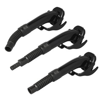 Pico vertedor metalico negro flexible apto para gasolina y diesel