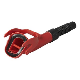 Pico vertedor metalico rojo flexible apto para gasolina y diesel