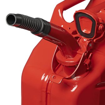 Pico vertedor metalico rojo flexible apto para gasolina y diesel