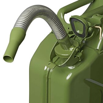 Pico vertedor metalico flexible apto para gasolina de 20 mm
