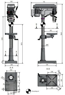 Taladradora de columna di&aacute;metro 25mm.