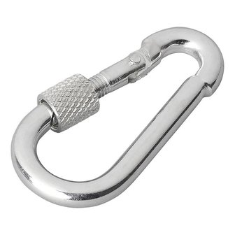 Mosqueton metalico 5x50mm con cierre de rosca x10 pieces