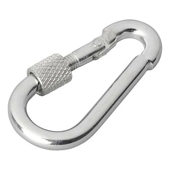 Mosqueton metalico 6x60mm con cierre de rosca x10 pieces