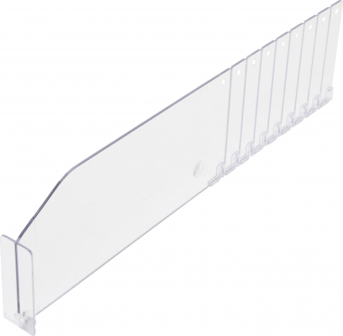 Separador de plastico transparente 285 / 480 x 60 mm