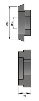 Dispositivo frontal manual 1.2x140mm