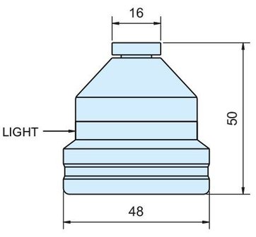 Dispositivo magnetico de regulacion de altura con LED de 50 mm