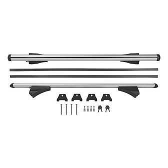 Barras portaequipajes de aluminio para bacas cerradas 120 cm, aluminio para 75 kg