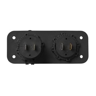 Kit de empotrar: voltimetro 6-30V + puerto USB doble tipo A 2x2100mA