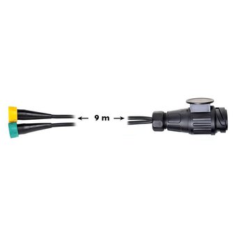 Juego de cables de 9 m con enchufe de 13 pines y 2 conectores de 5 pines