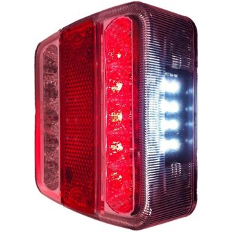 Luz trasera 4 funciones 98x105mm 14LED con conector EC de 5 pines