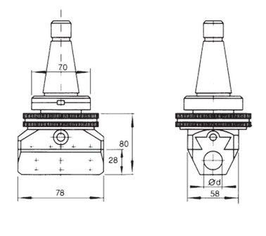 Cabezal universal automatico DIN69871 SK