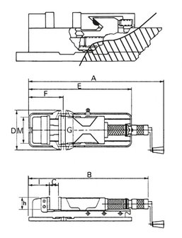 Pinza de fresado hidromec&aacute;nica / pinza de m&aacute;quina