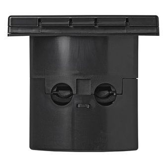 Caja de entrada de pared CEE cuadrada negra