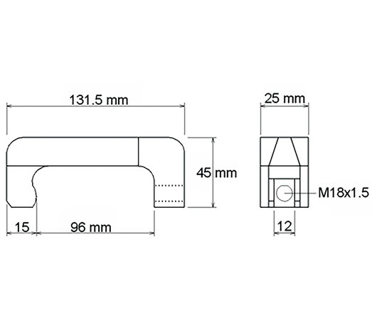 Gancho extractor del inyector, 12 mm