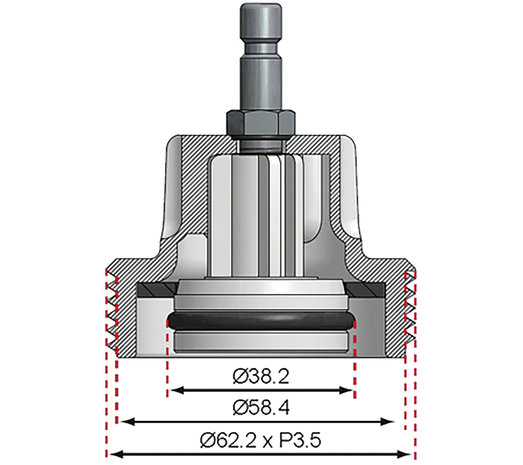 Adaptador N 9 para BGS 8027/8098:Audi, BMW345, VW Passat, Porsche Cayenne