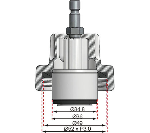 Adaptador N 12 para BGS 8027/8098:Land Rover, Opel